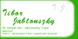 tibor jablonszky business card